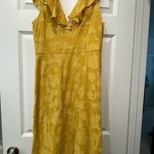 Joie Yellow Floral Midi Dress